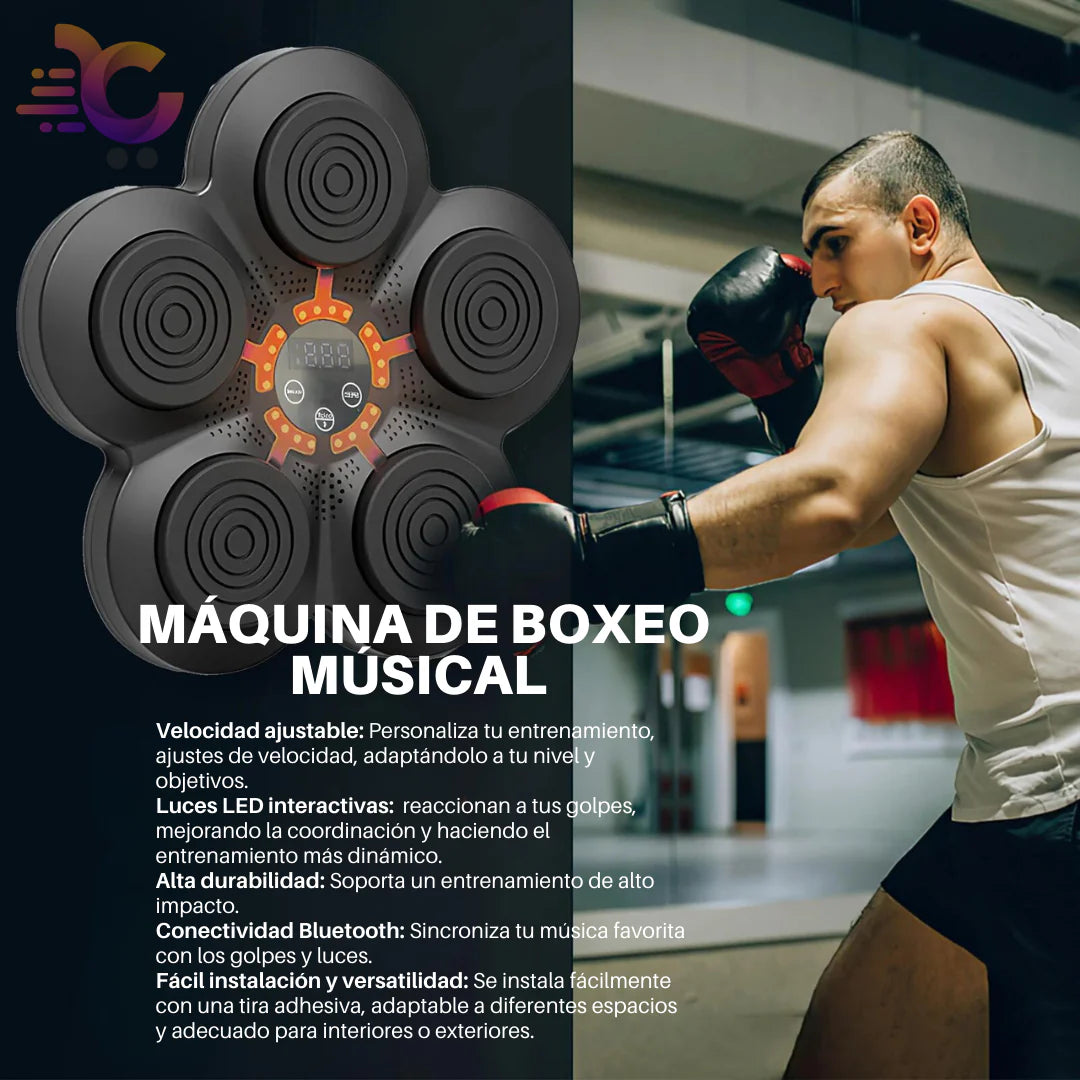 BOXFIT© - MÁQUINA DE BOXEO MUSICAL + GUANTES