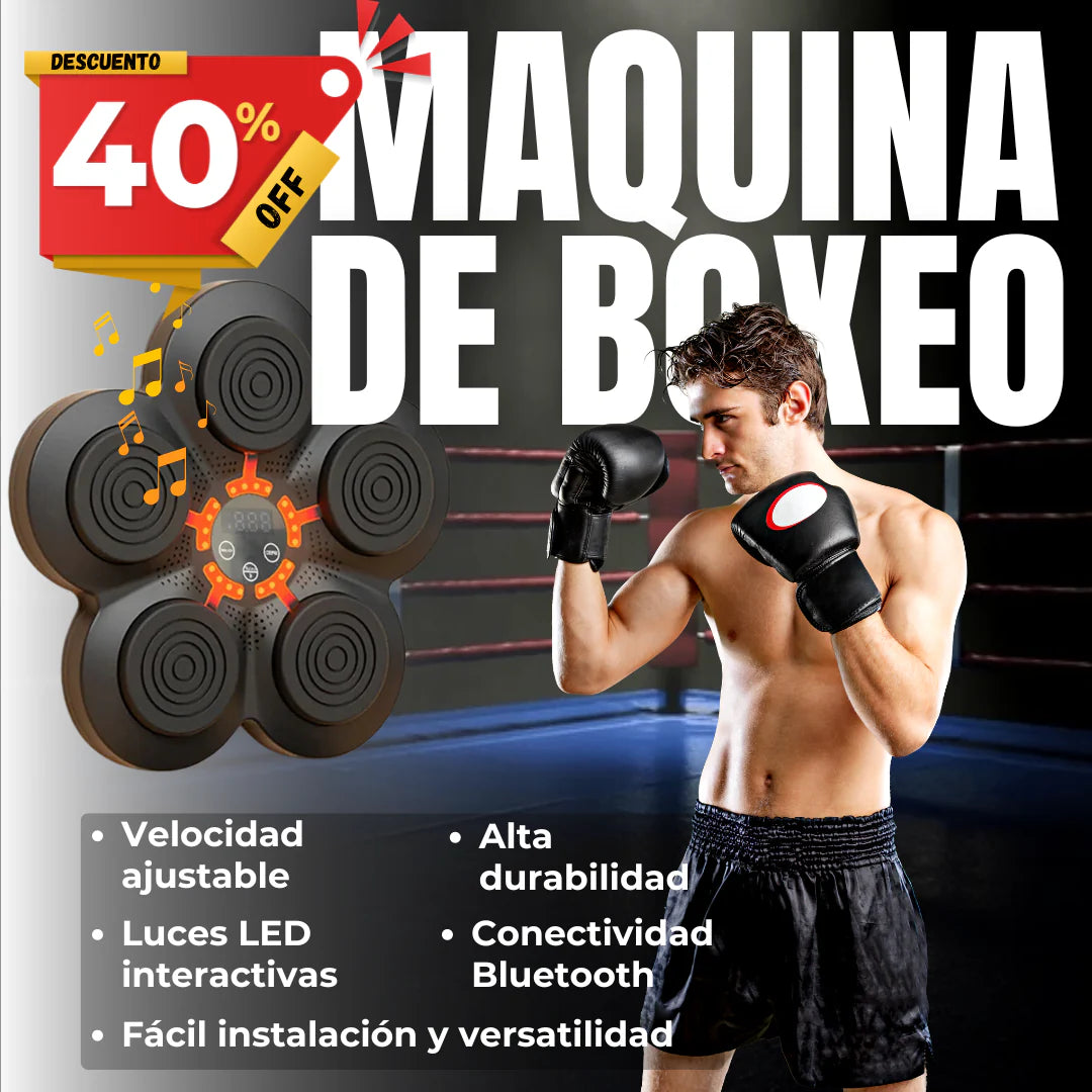 BOXFIT© - MÁQUINA DE BOXEO MUSICAL + GUANTES