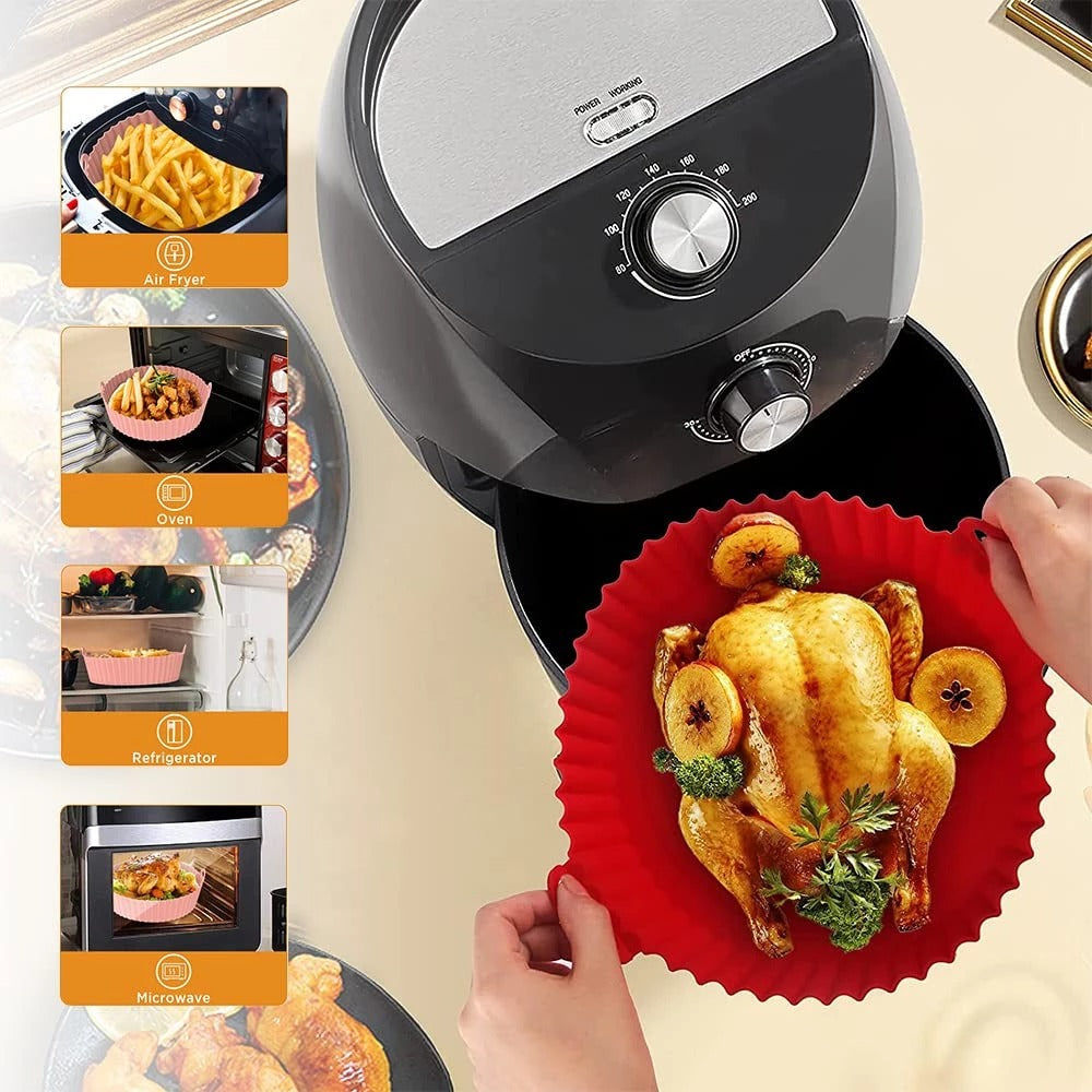 2 Moldes Silicona Freidora de Aire SafeFryer® 🍲-40% OFF HOY!✅