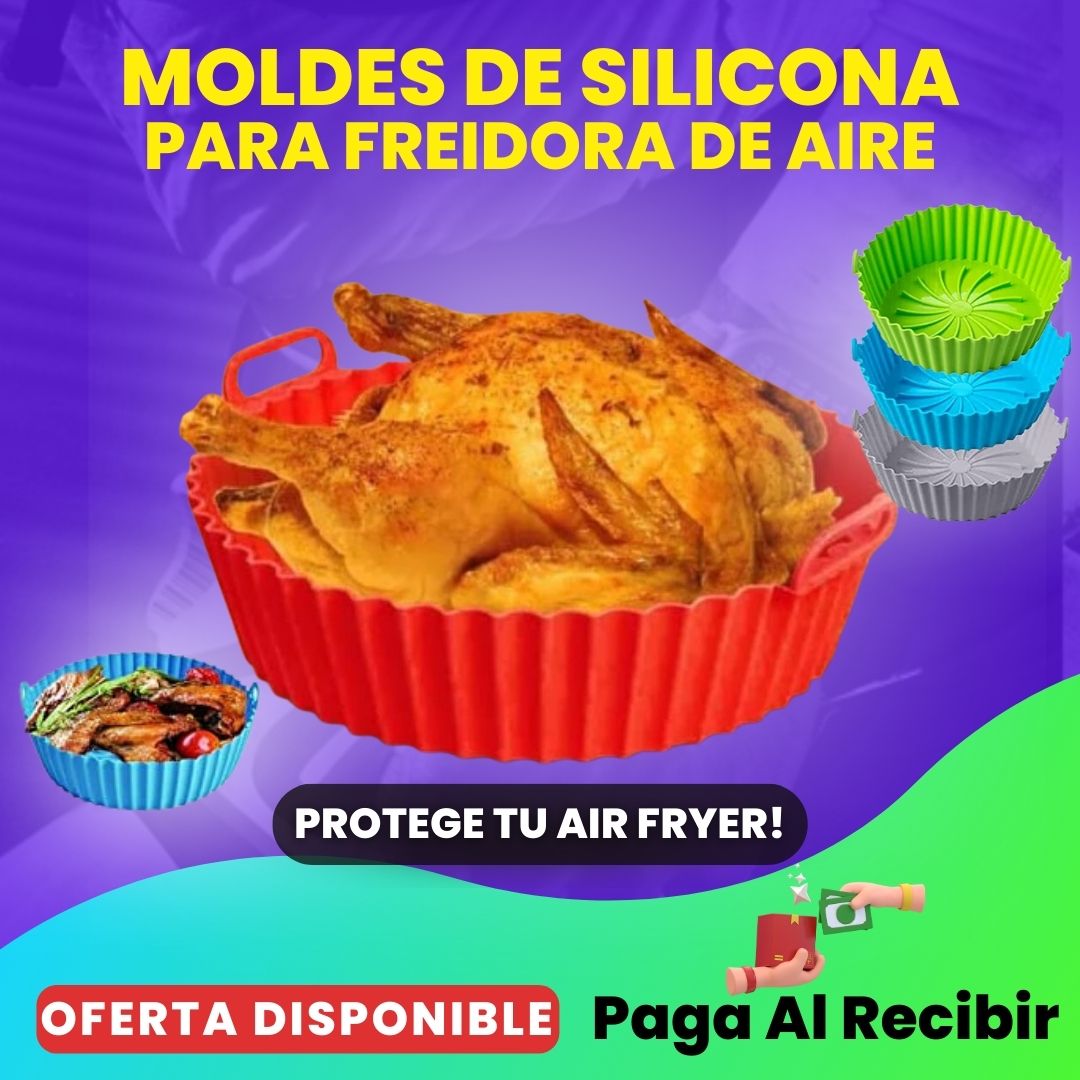 2 Moldes Silicona Freidora de Aire SafeFryer® 🍲-40% OFF HOY!✅